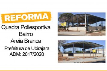Prefeitura inicia reforma da quadra poliesportiva do Bairro Areia Branca